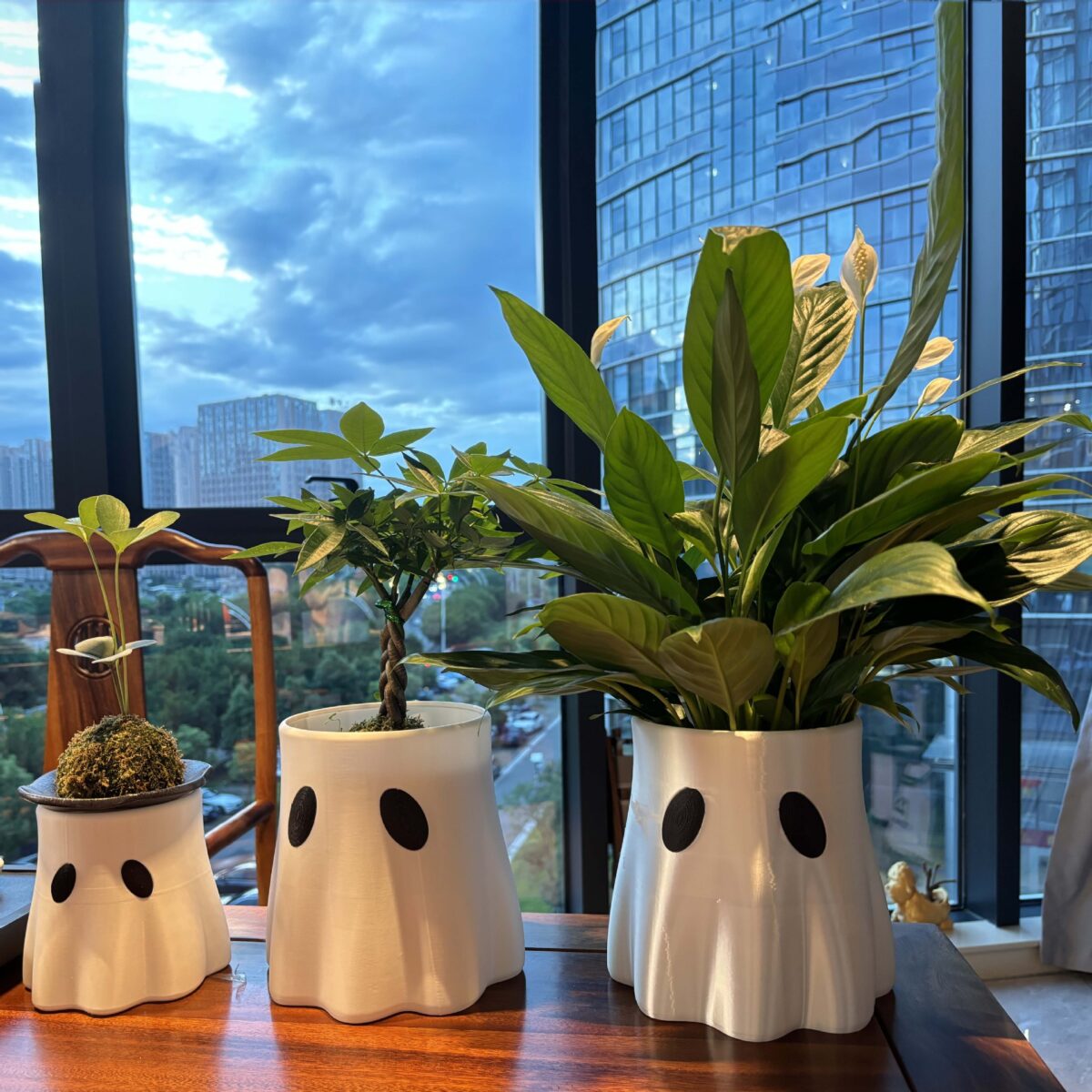 Ghost Bucket Decor Planter