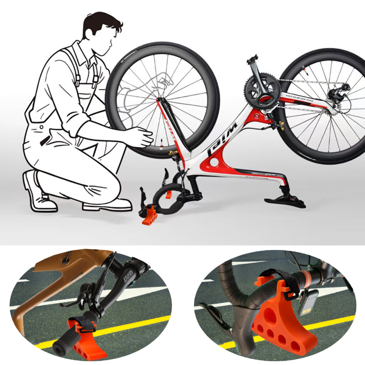 Bicycle repair handlebar bracket