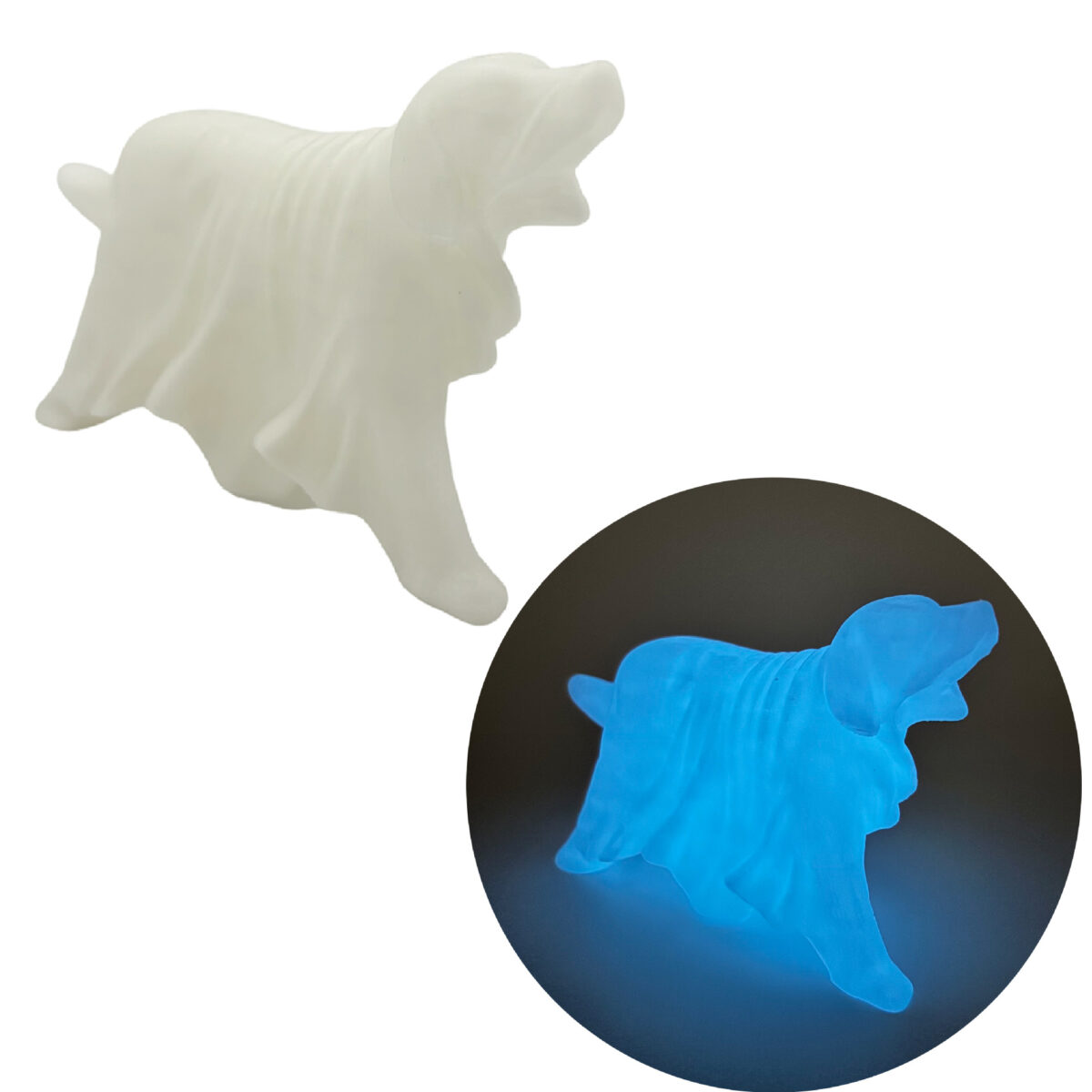 ghost dog statue