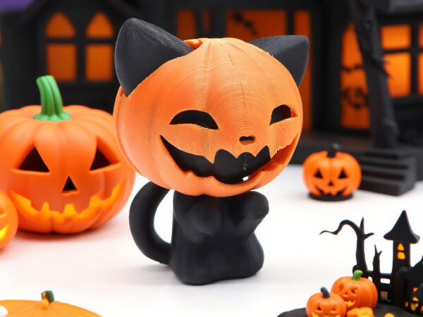 3D Printed Pumpkin Cat