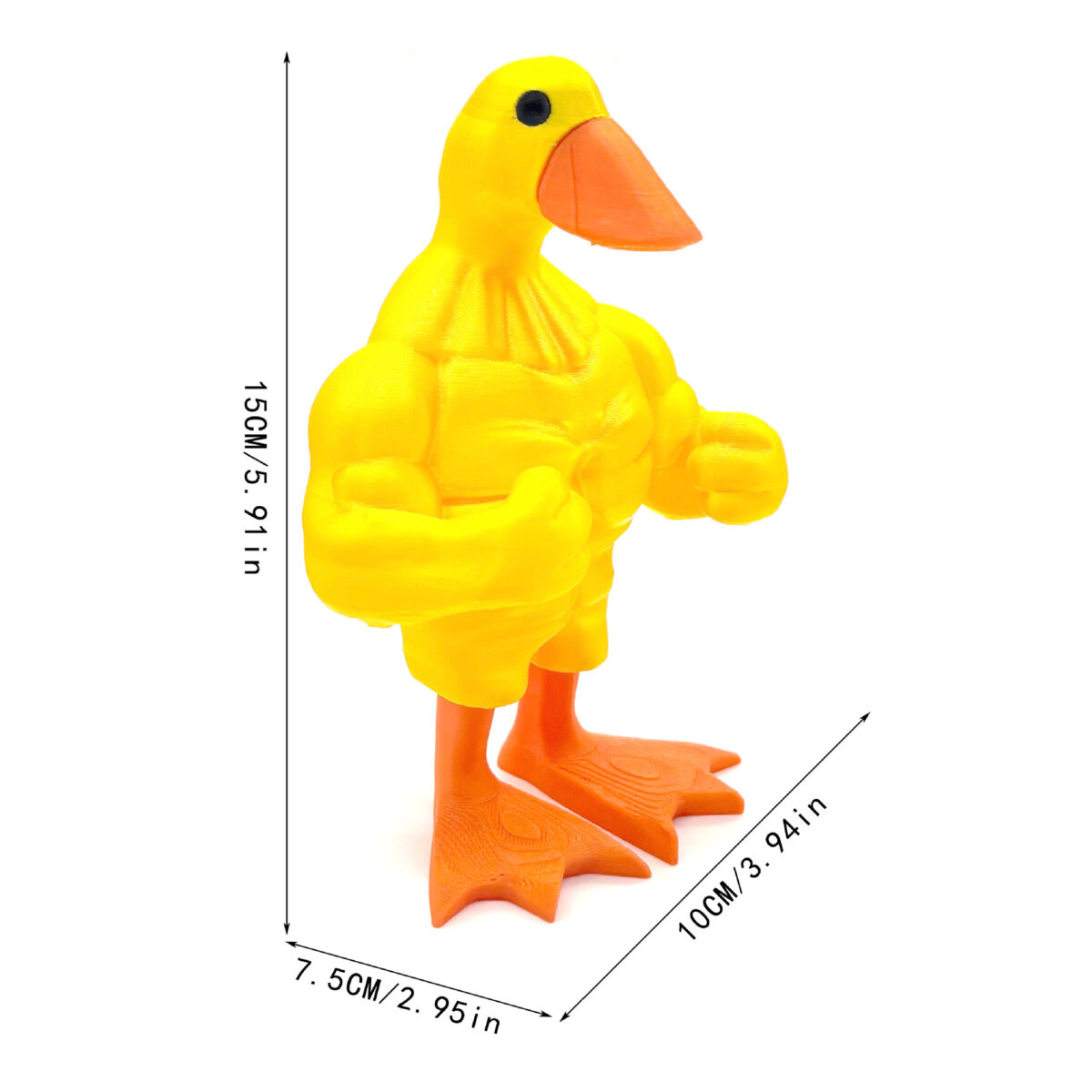 Creative Funny Muscular Duck Magnetic Statue