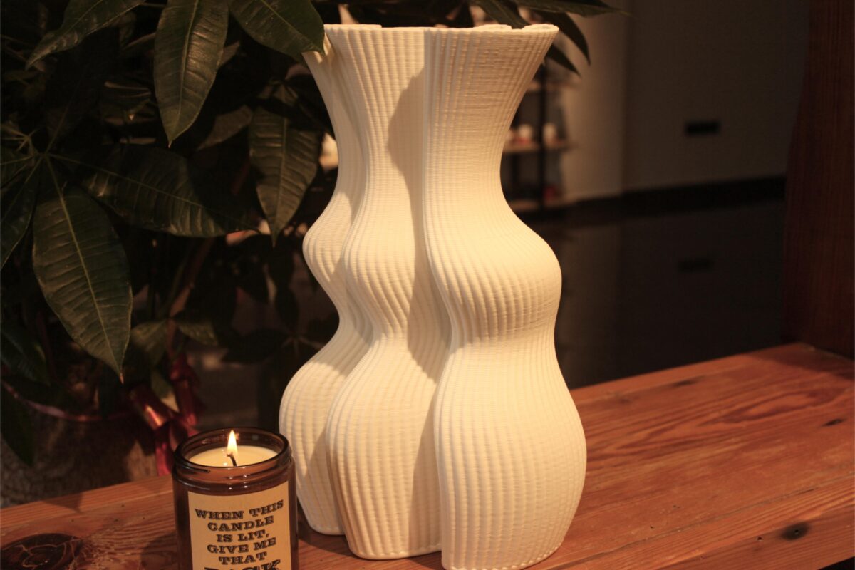 Three Women Embrace Vase