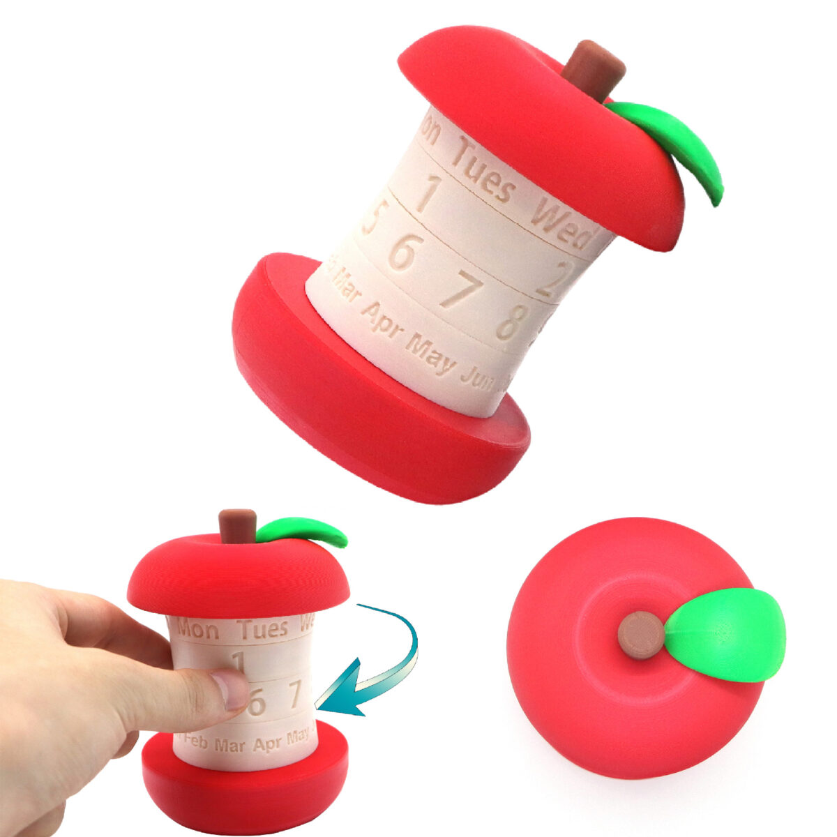 Apple-Shaped Rotating Calendar