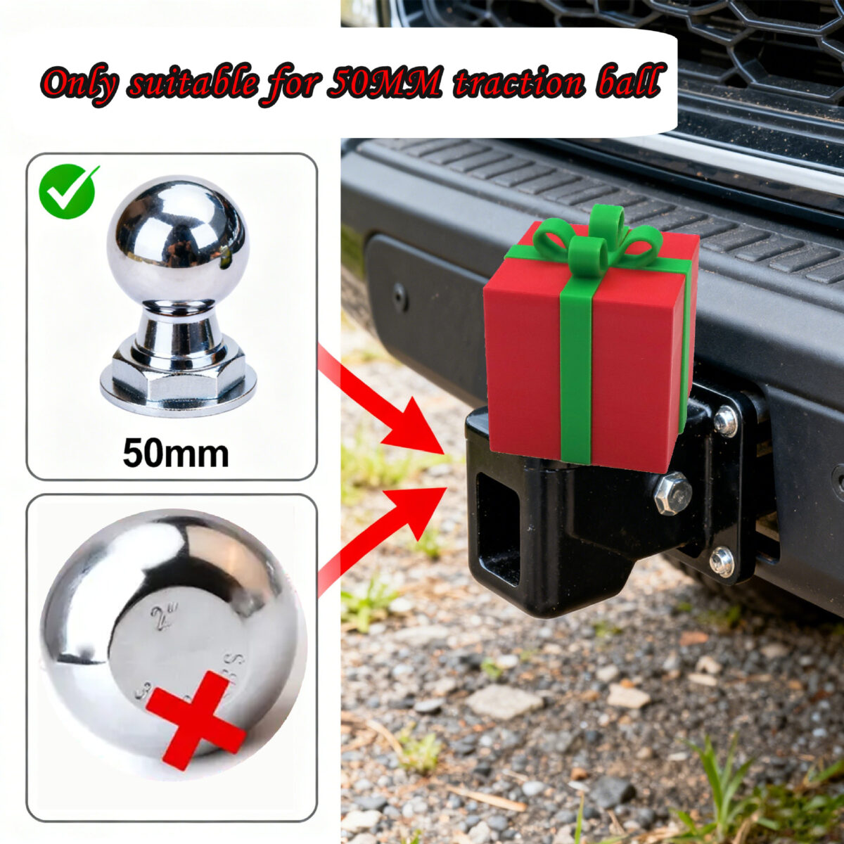 Christmas Gift Box Tow Hook Cover