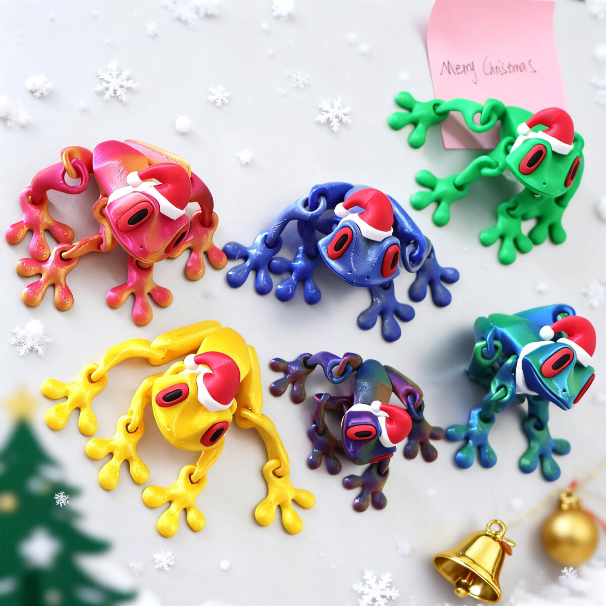 Christmas Magnetic Frog Fridge Magnet