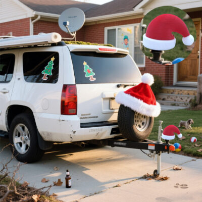 Santa Hat Car Tow Hook Cover