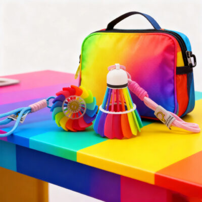 3D Printed Colorful Badminton Shuttlecock Ornament