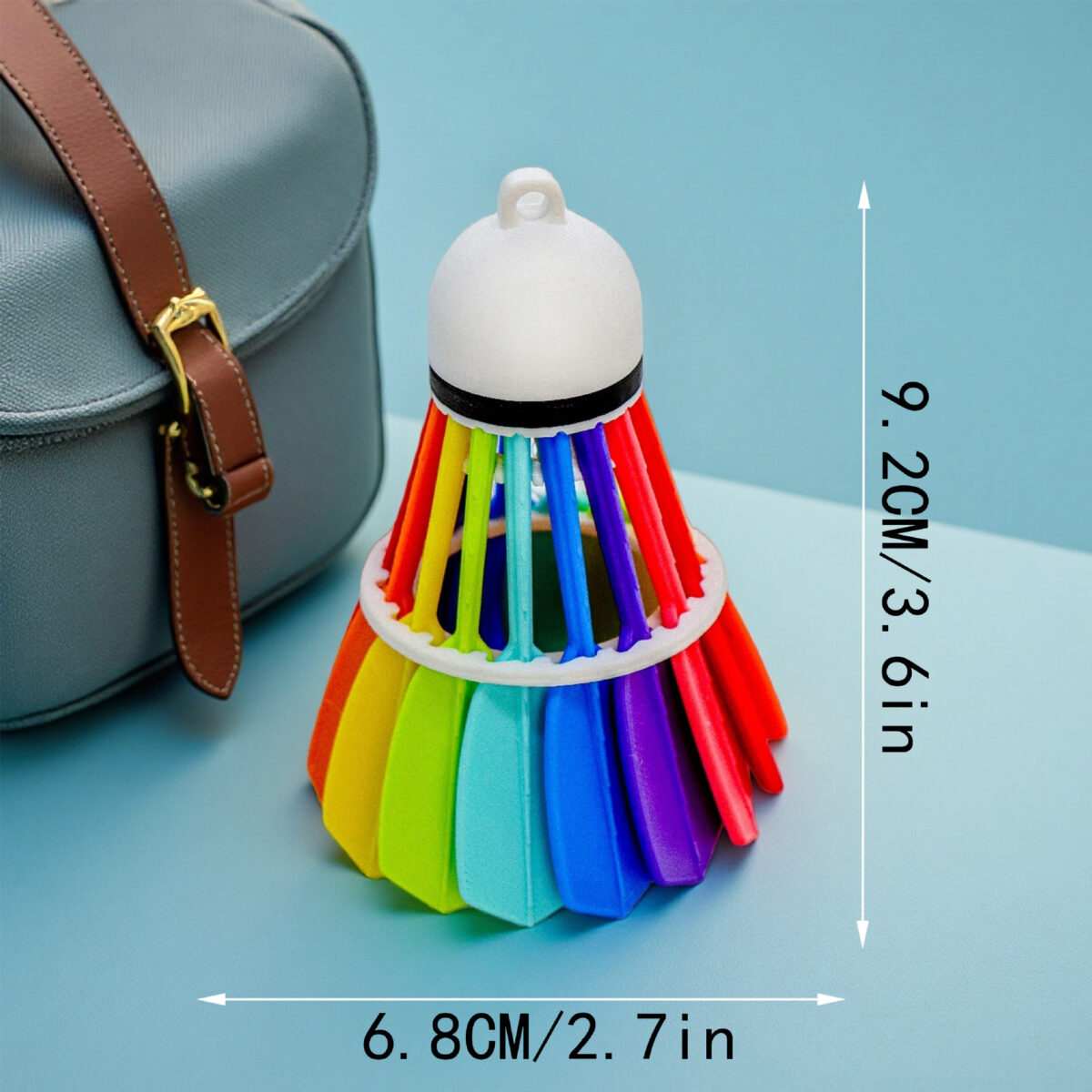 3D Printed Colorful Badminton Shuttlecock Ornament