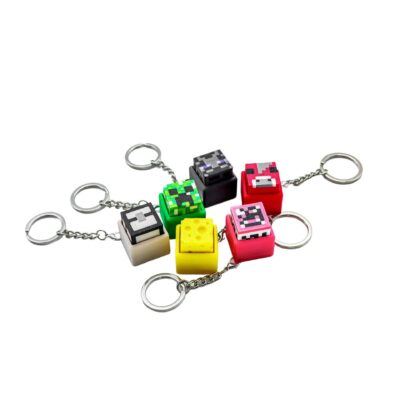 Minecraft Fidget Button Keychain