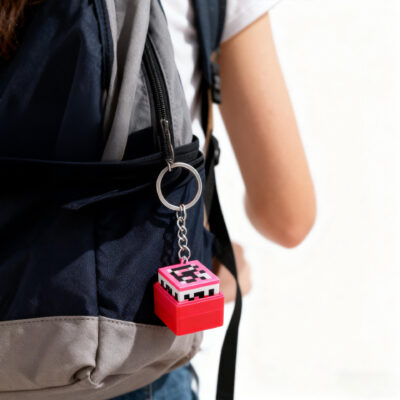 Minecraft Fidget Button Keychain