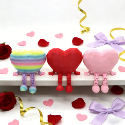 3D Printed Valentine's Heart Jointed Figurine