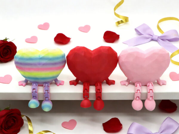 3D Printed Valentine's Heart Jointed Figurine