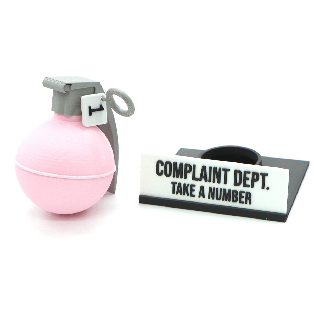 Complaint Department Grenade Desk Sign
