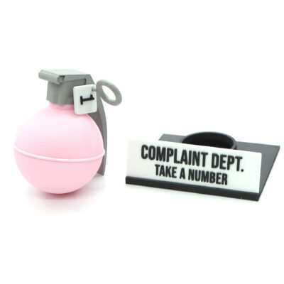 Complaint Department Grenade Desk Sign