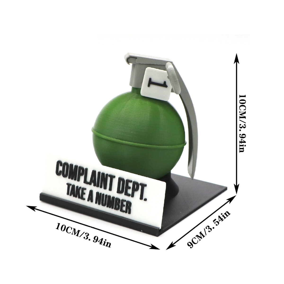 Complaint Department Grenade Desk Sign