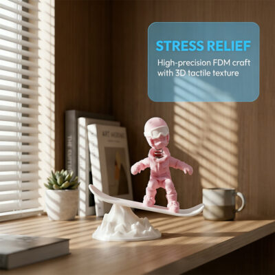 Inertia Skiing Man Car Dashboard Ornament