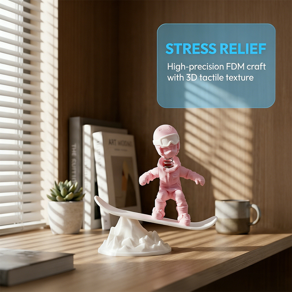 Inertia Skiing Man Car Dashboard Ornament