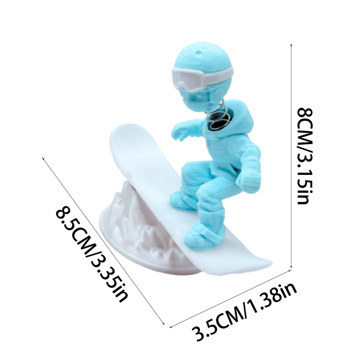 Inertia Skiing Man Car Dashboard Ornament