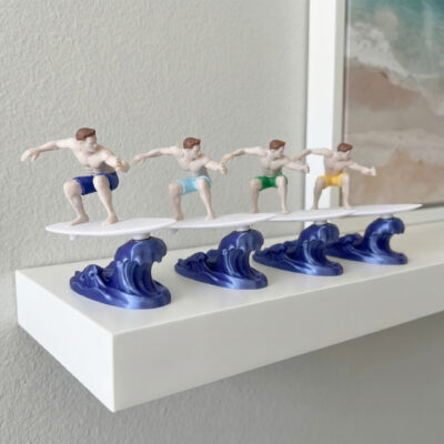 Inertia Surfing Muscle Man Car Dashboard Ornament