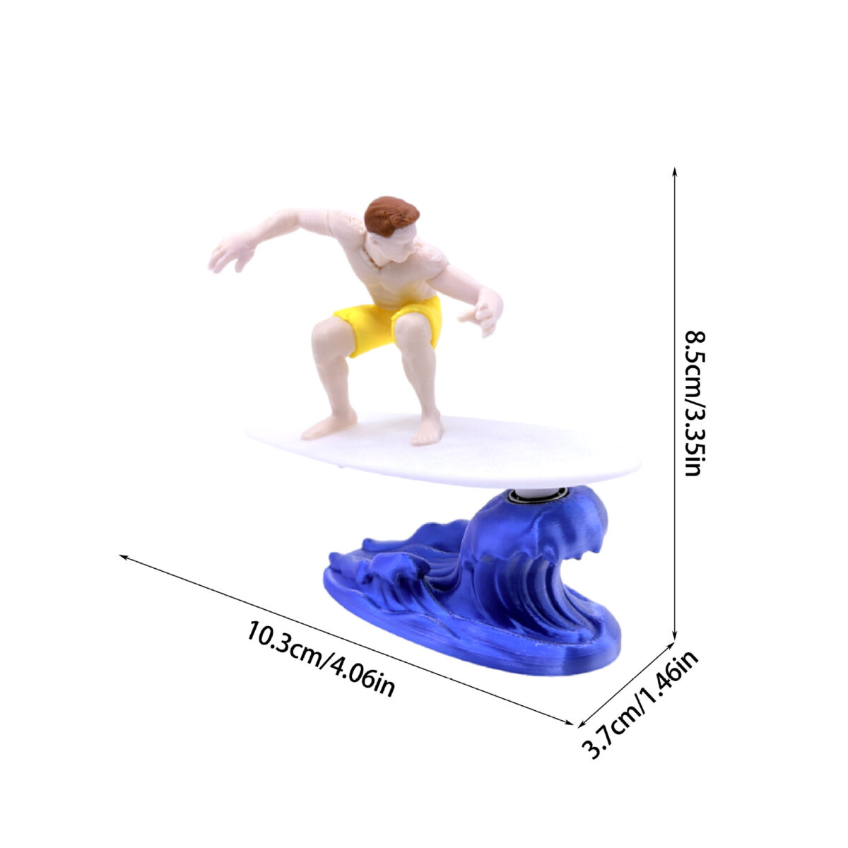 Inertia Surfing Muscle Man Car Dashboard Ornament