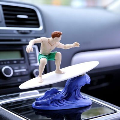 Inertia Surfing Muscle Man Car Dashboard Ornament