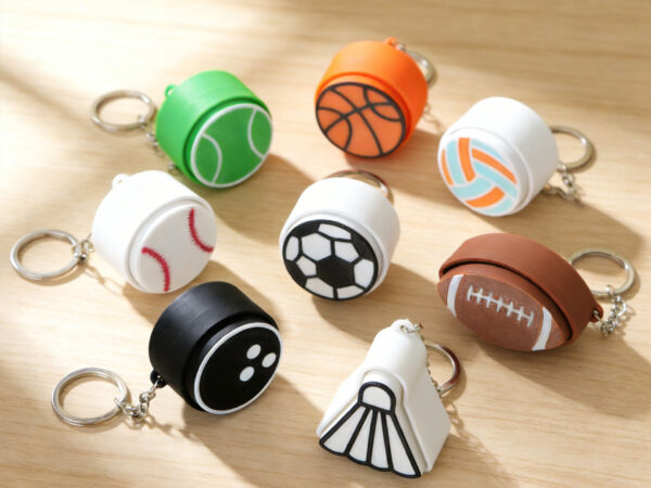 Push Button Stress Relief Ball Keychain Toy