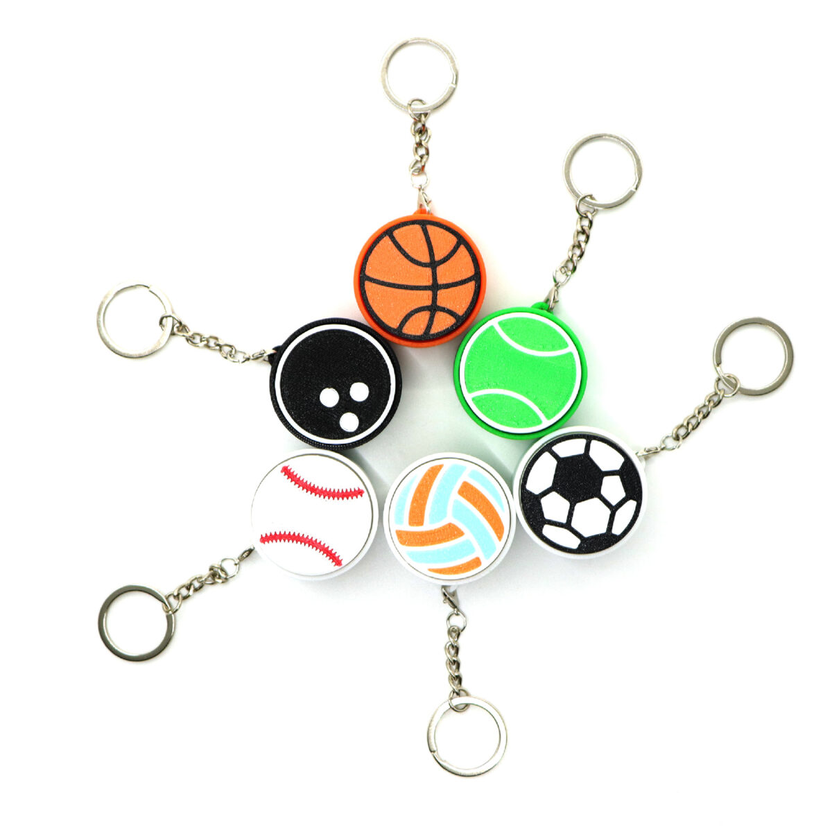 Push Button Stress Relief Ball Keychain Toy