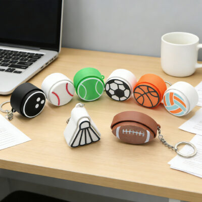 Push Button Stress Relief Ball Keychain Toy