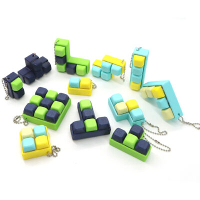 3D printed Tetris fidget button10 3D printed Tetris fidget button
