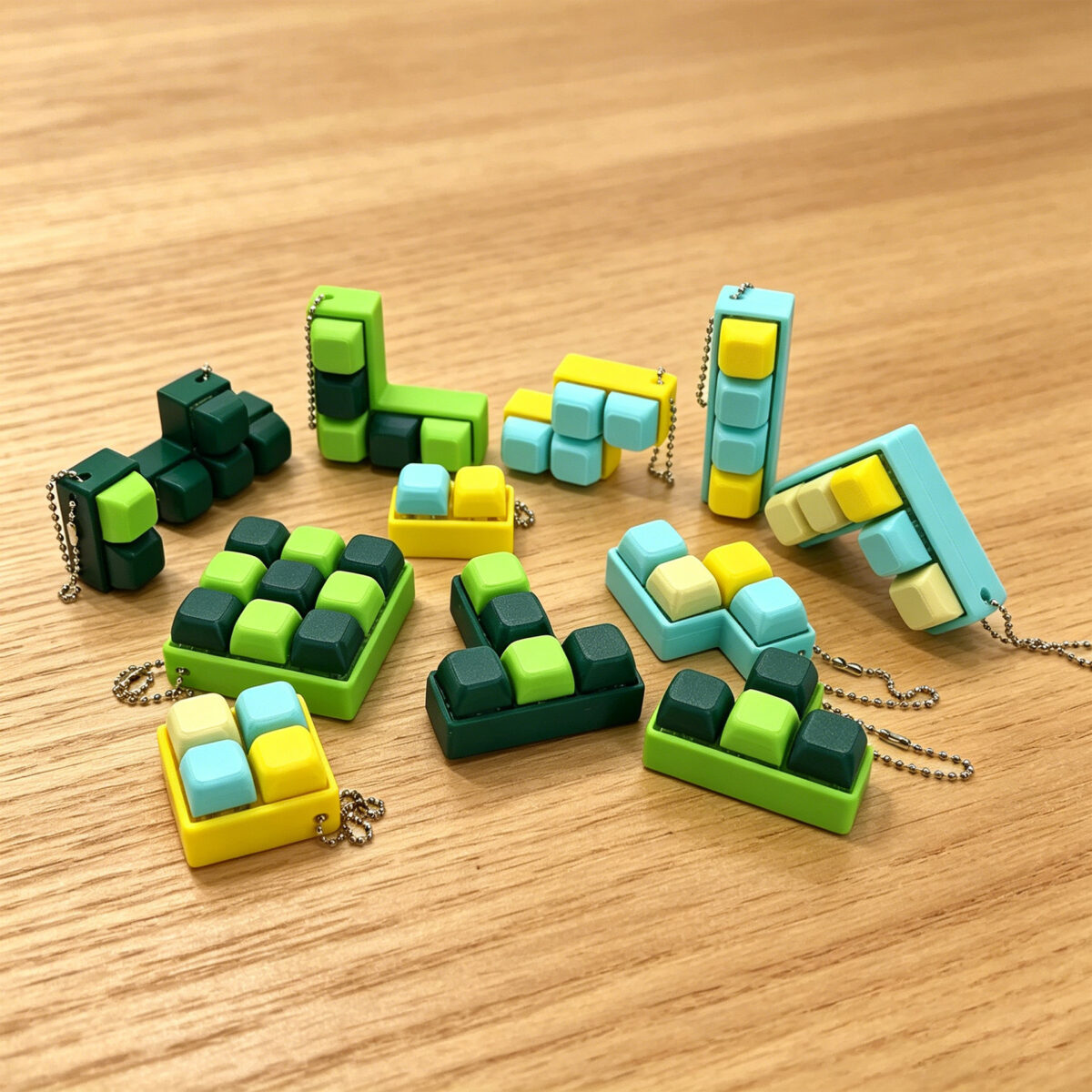 3D printed Tetris fidget button13 3D printed Tetris fidget button