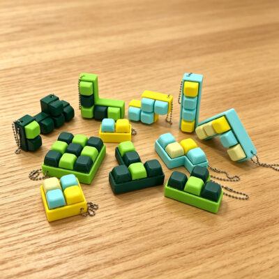 3D printed Tetris fidget button13 3D printed Tetris fidget button