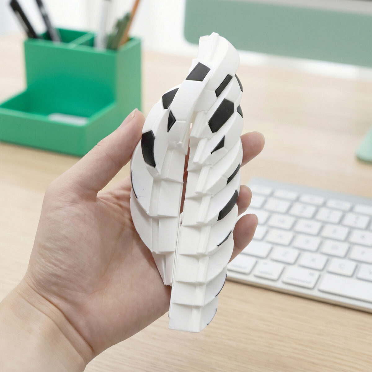 3D printed football slime stress ball