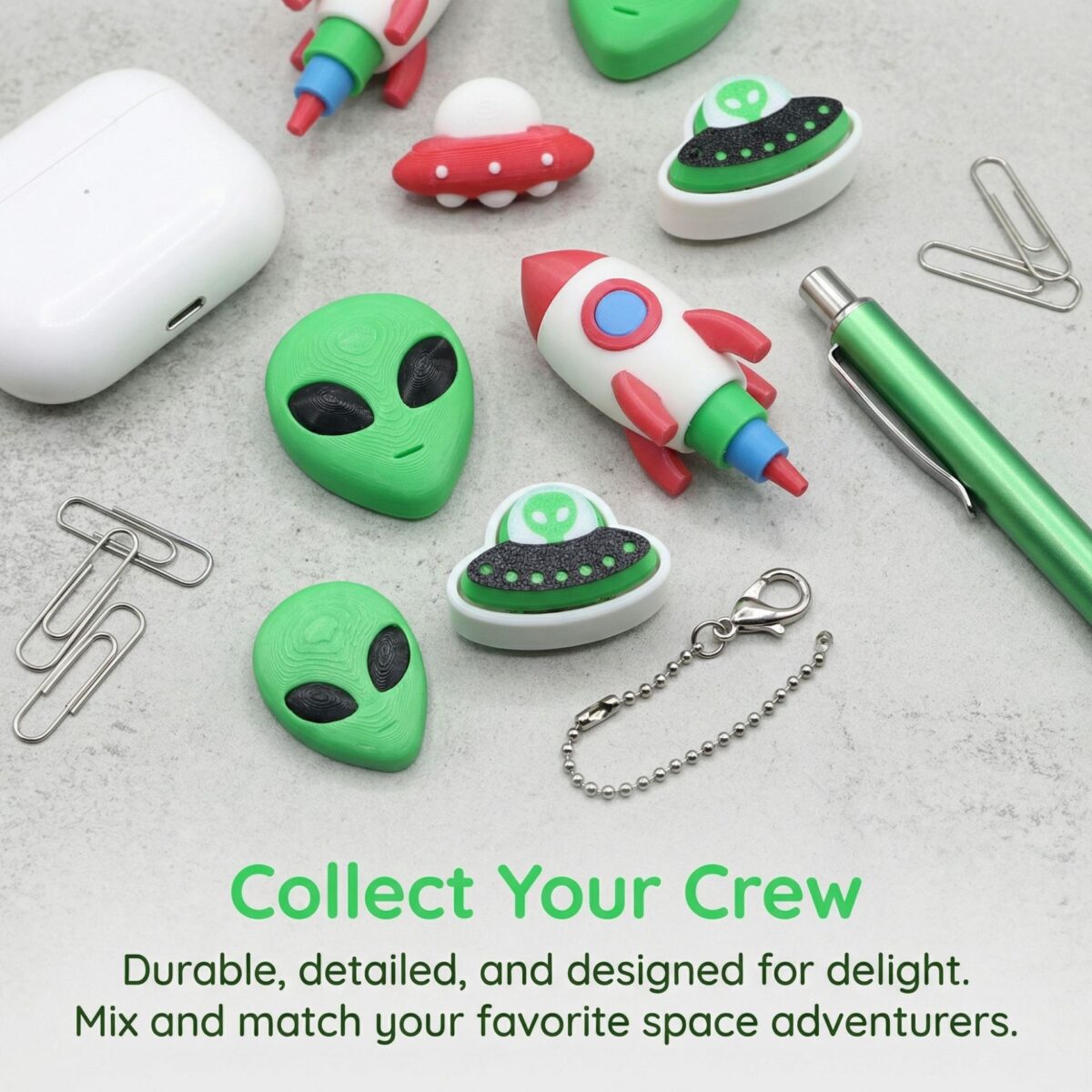 3D printed space-themed fidget button12 3D printed space-themed fidget button